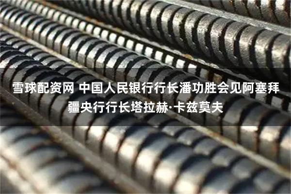 雪球配资网 中国人民银行行长潘功胜会见阿塞拜疆央行行长塔拉赫·卡兹莫夫