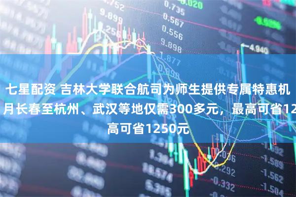 七星配资 吉林大学联合航司为师生提供专属特惠机票，1月长春至杭州、武汉等地仅需300多元，最高可省1250元